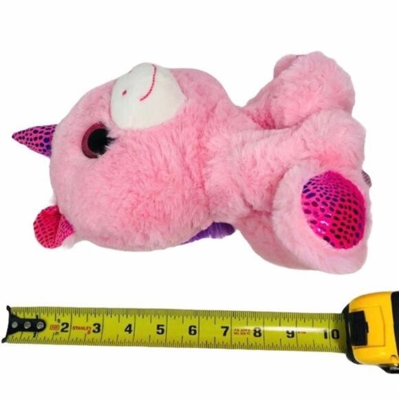Sparkle Eyes Pink Plush 11 inch Unicorn Toy With Sparkly Horn & Ears Midwood - Picture 4 of 5
